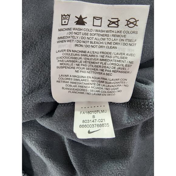 Nike Jacket Womens S Gray Geometric Hyperwarm Fleece Lined 1/4 Zip Running Gym - Picture 8 of 11